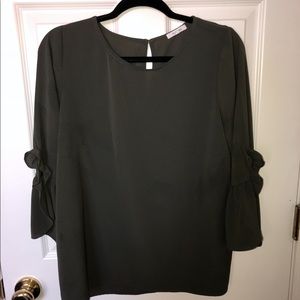 Army green blouse